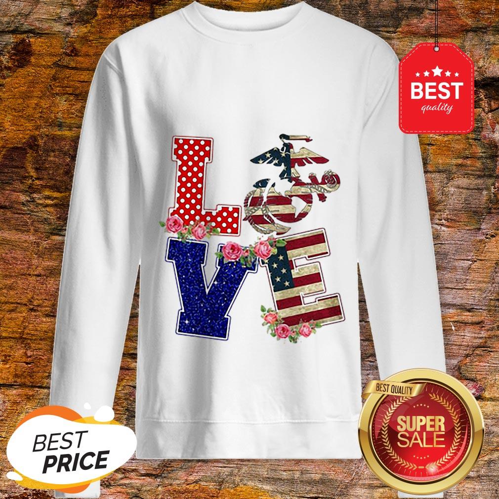 Good Love United States Marine Corps Flowers Shirt