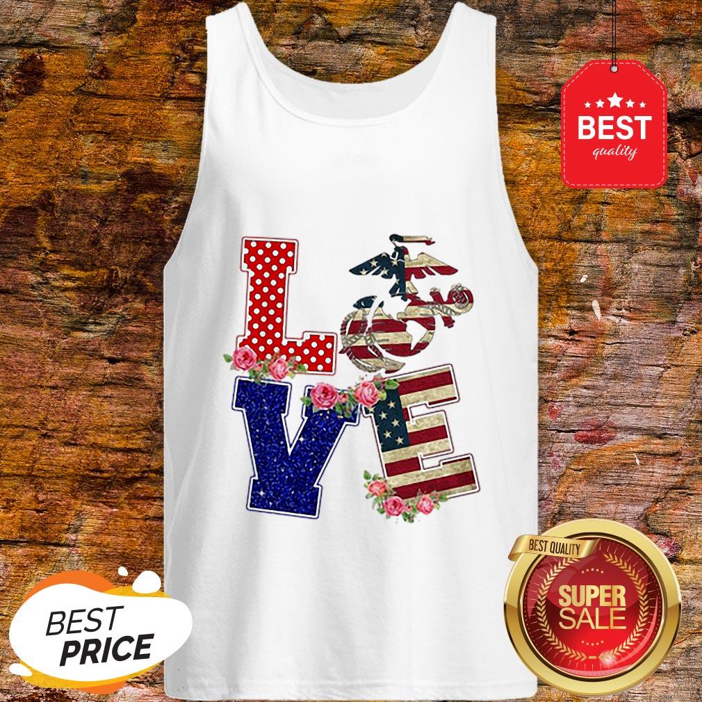 Good Love United States Marine Corps Flowers Shirt