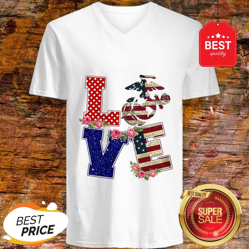Good Love United States Marine Corps Flowers Shirt