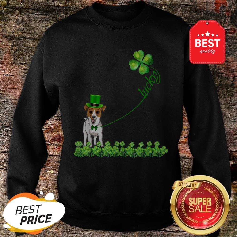 Good Lucky Saint Jack Russell Terrier Dog Shamrock St Patrick Day T-Shirt