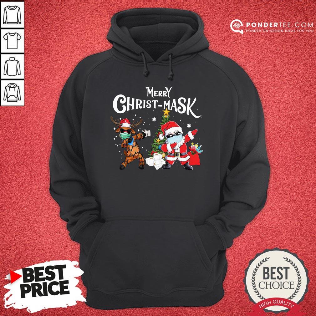 Good Merry Chrismask Santa Reindeer Face Mask Christmas Shirt
