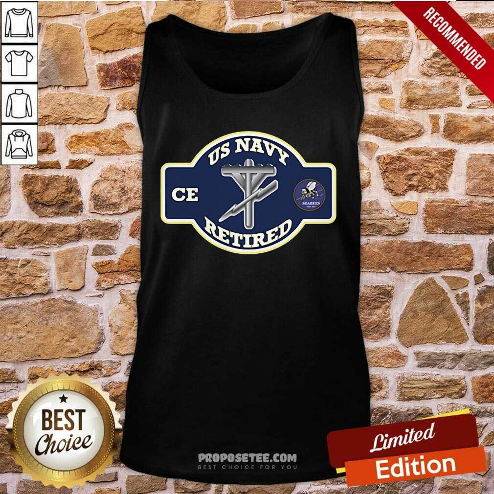 Good Navy Seabee Construction Electrician Retired Emblem Shirt