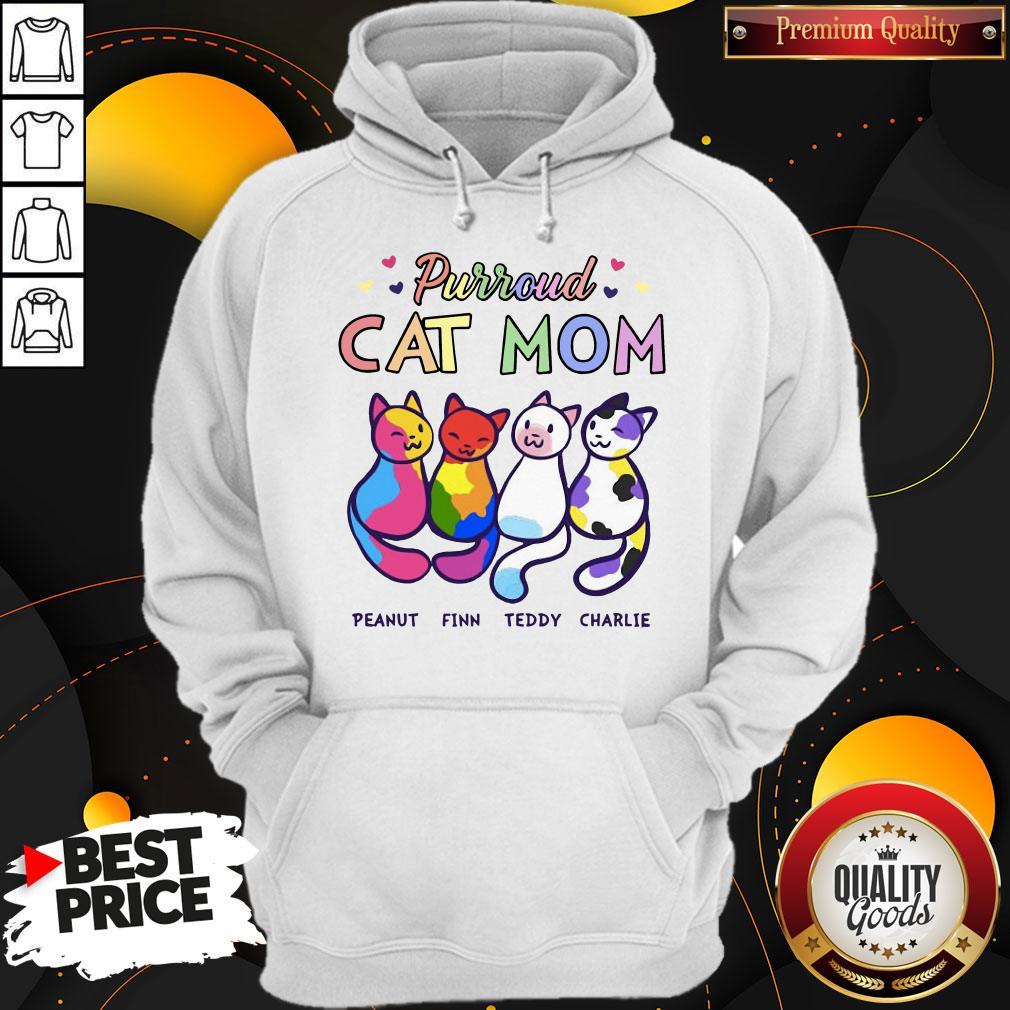 Good Purroud Cat Mom Peanut Finn Teddy Charlie Shirt