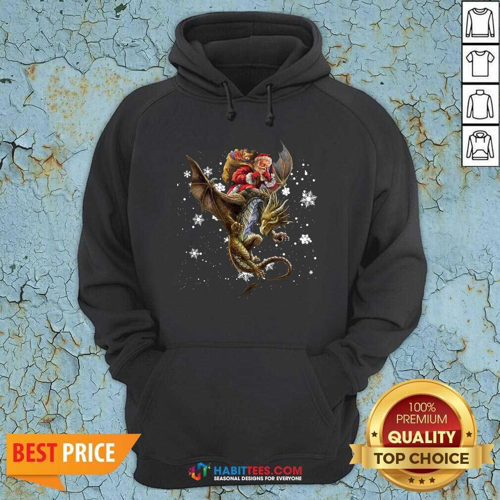 Good Santa Riding Dragon Christmas Shirt