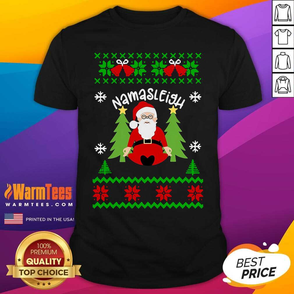 Good Santa Yoga Namasleigh Ugly Christmas Shirt