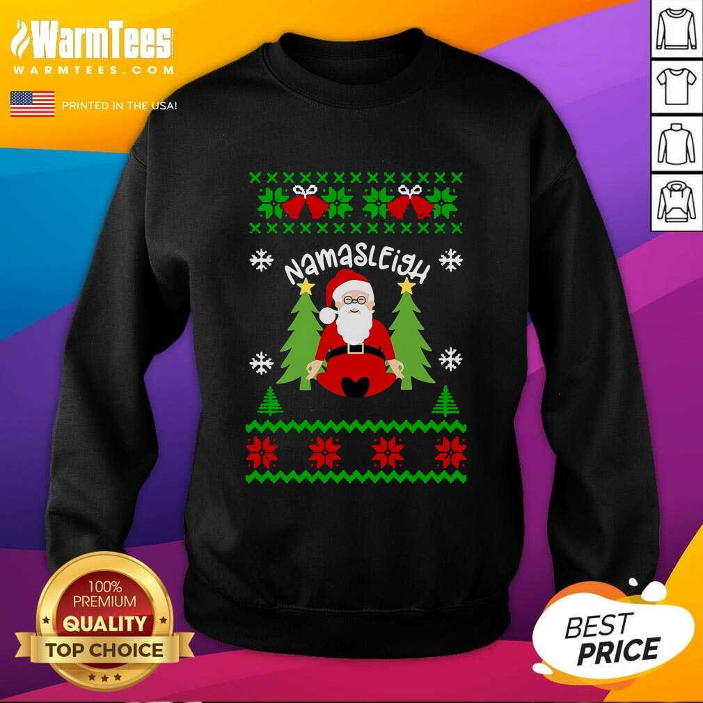 Good Santa Yoga Namasleigh Ugly Christmas Shirt