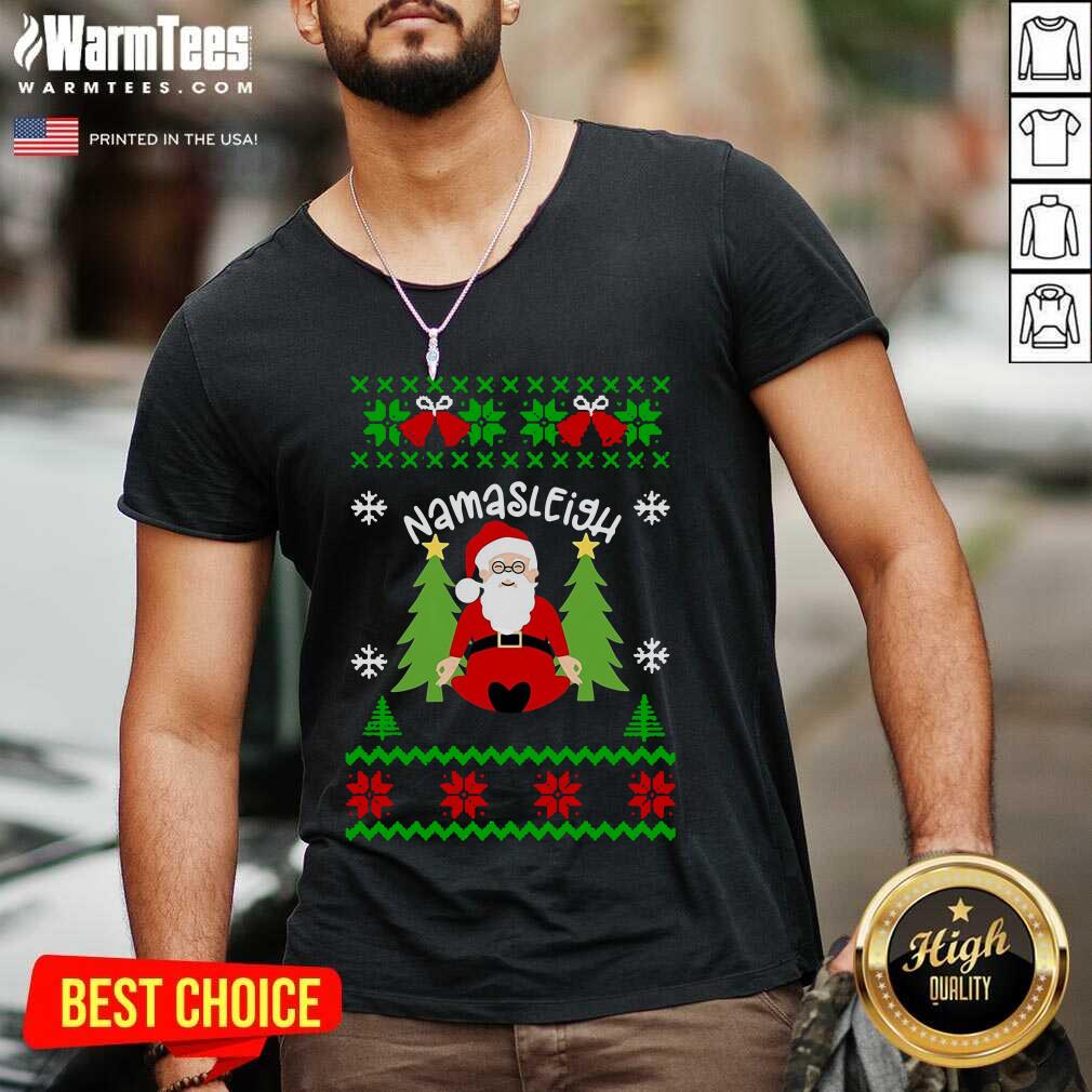Good Santa Yoga Namasleigh Ugly Christmas Shirt