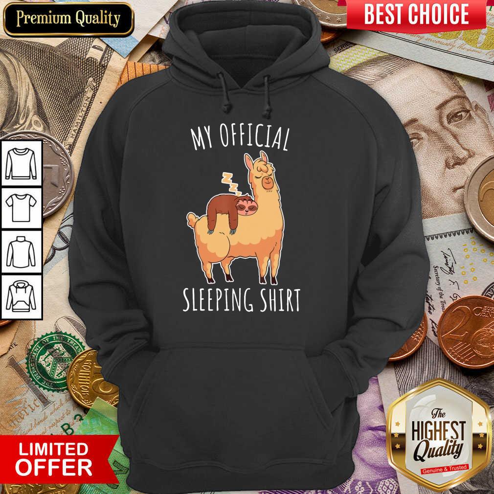 Good Sloth And Alpaca My Official Sleeping Shirt