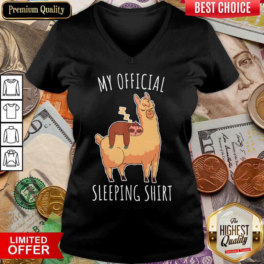 Good Sloth And Alpaca My Official Sleeping Shirt