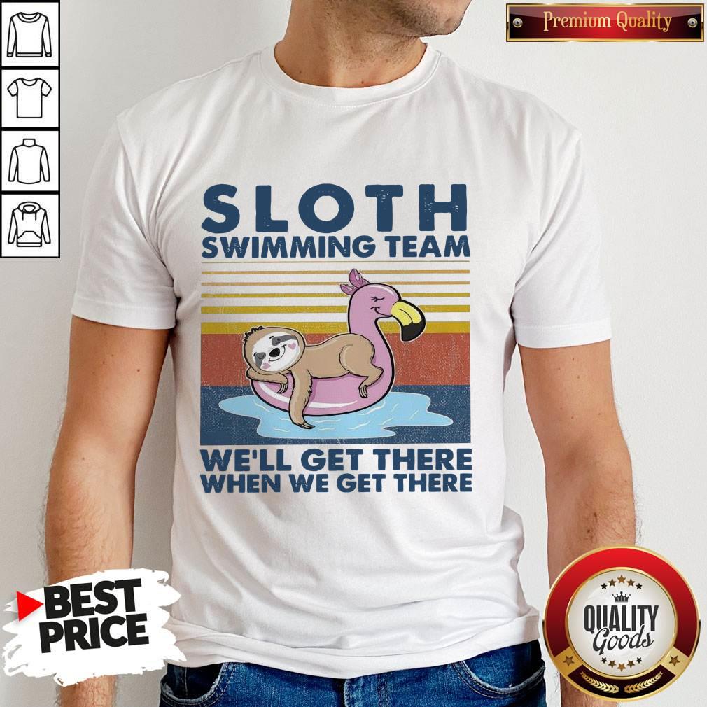Good Sloth Swimming Team We’ll Get There When We Get There Vintage Shirt