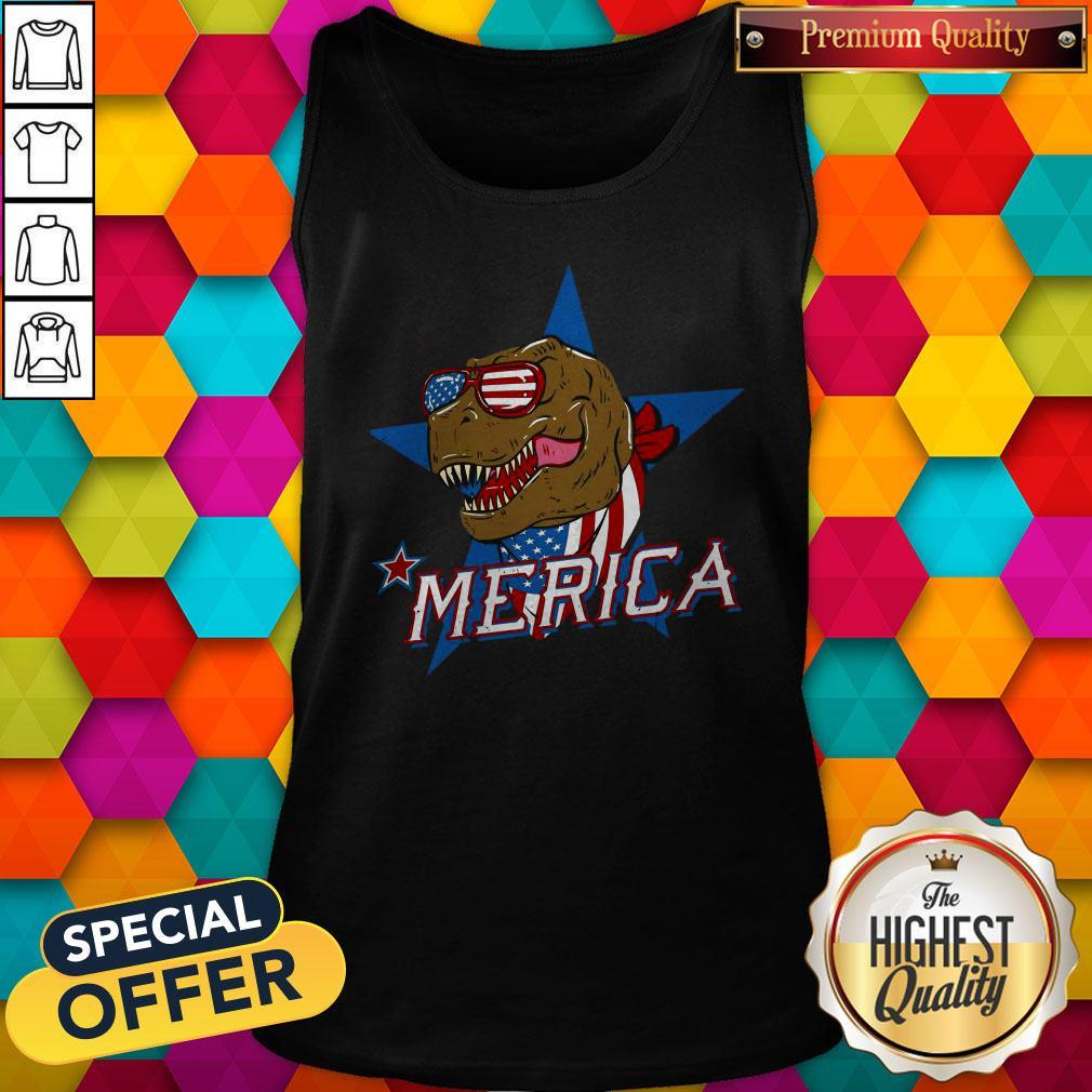 Good T-rex Dinosaur Merica American Flag Shirt