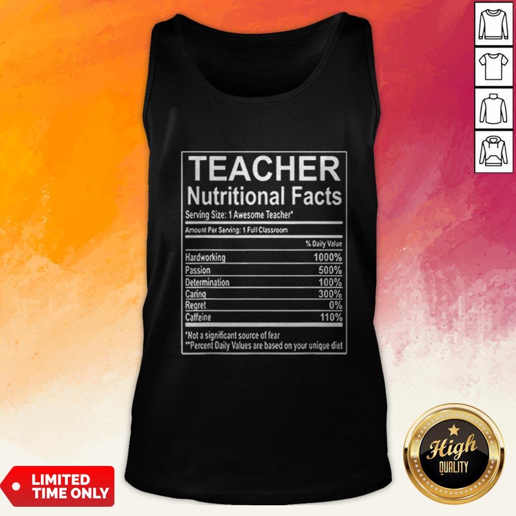 Good Teacher Nutrition Facts Shirt