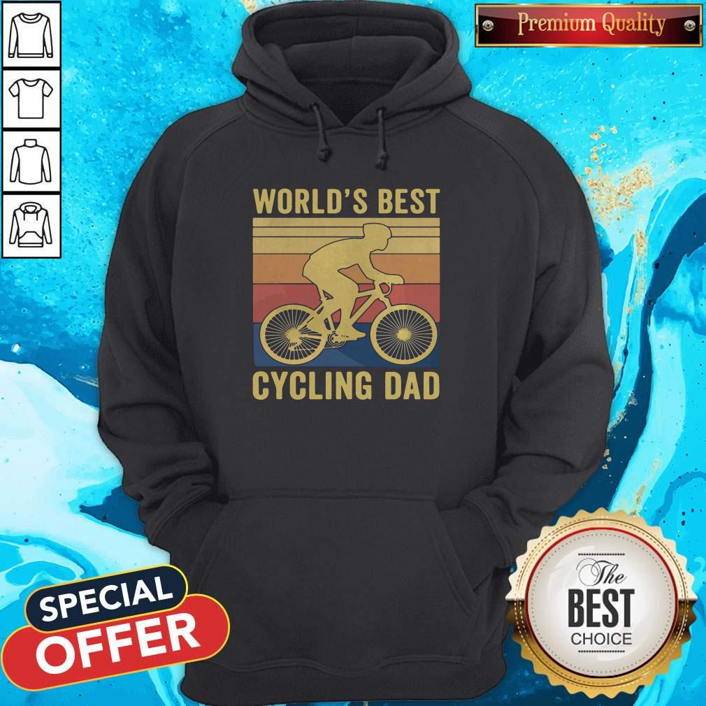 Good Worlds Best Cycling Dad Vintage Retro Shirt