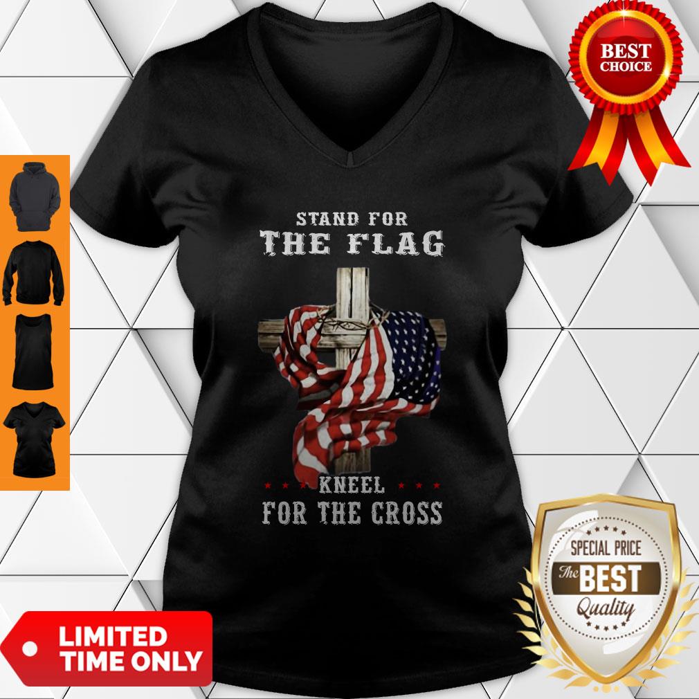 Awesome Stand For The Flag Kneel For The Cross Shirt