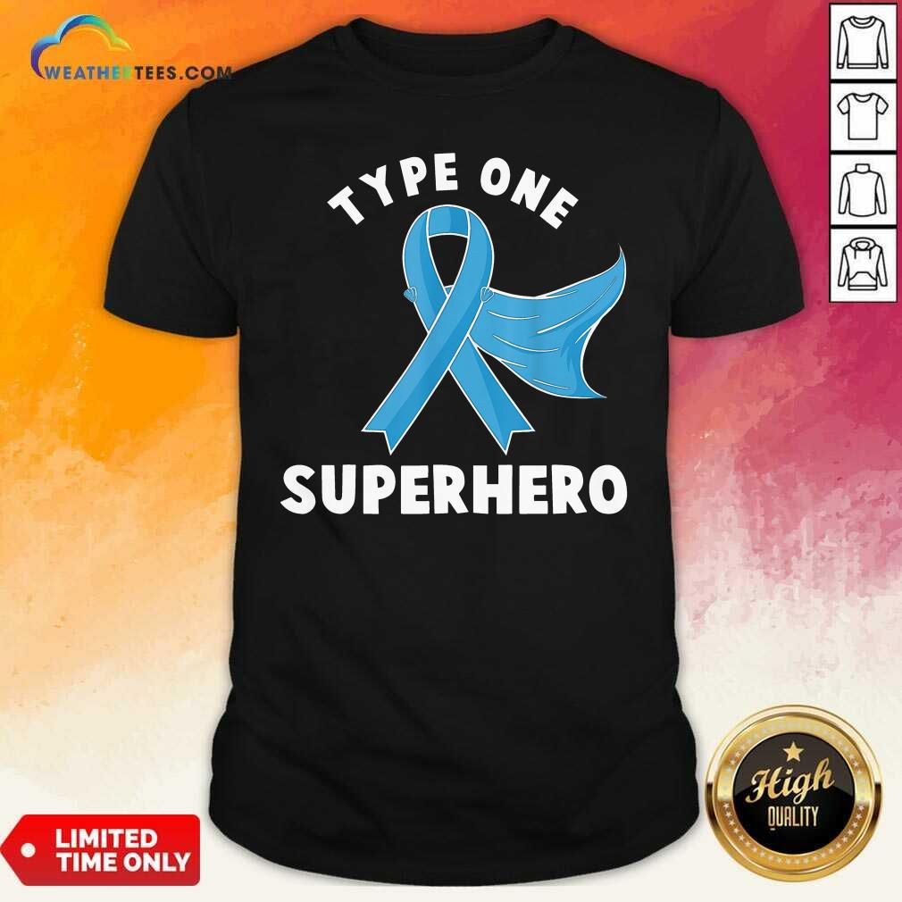 Grateful Type One Superhero Diabetes Awareness Diabetic Shirt