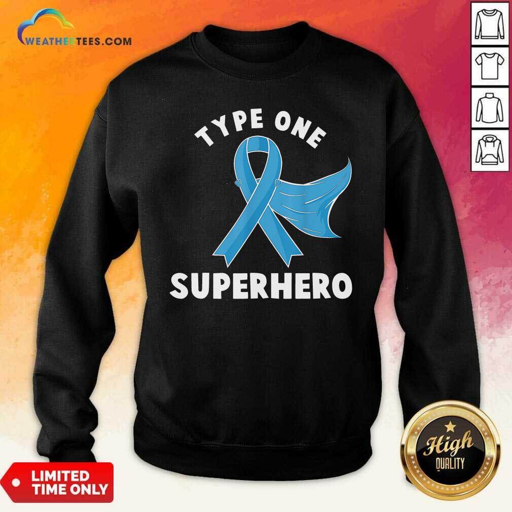 Grateful Type One Superhero Diabetes Awareness Diabetic Shirt