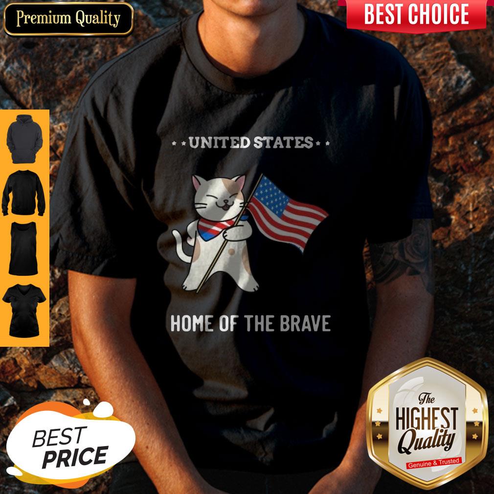 Great Cat United States Home Of The Brave Shirt