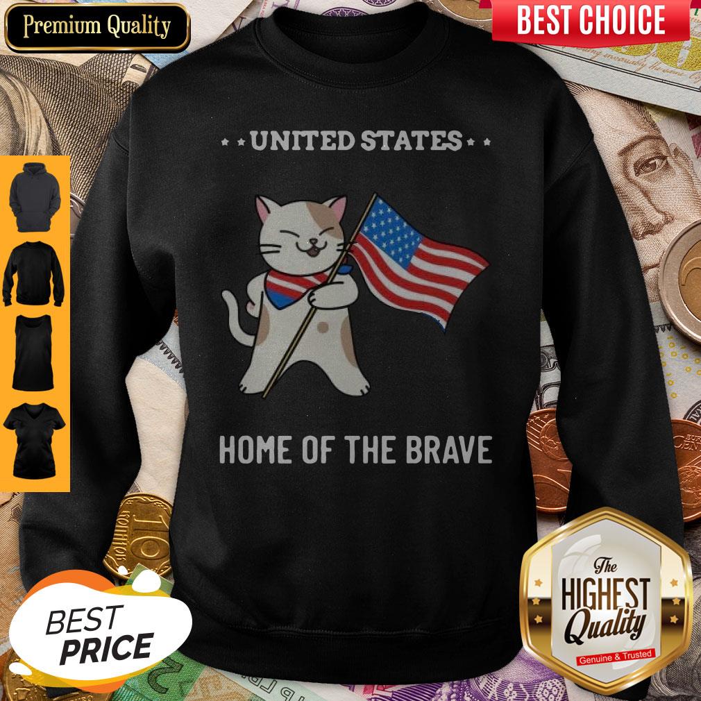 Great Cat United States Home Of The Brave Shirt