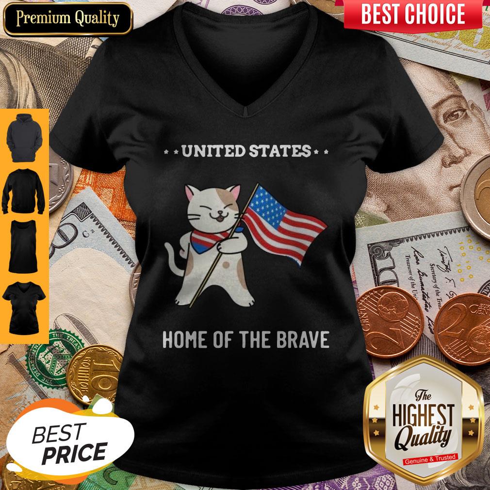 Great Cat United States Home Of The Brave Shirt