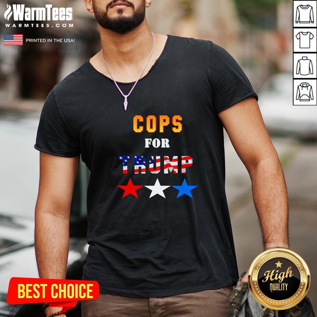 Great Cops For Trump Best American Flag Shirt