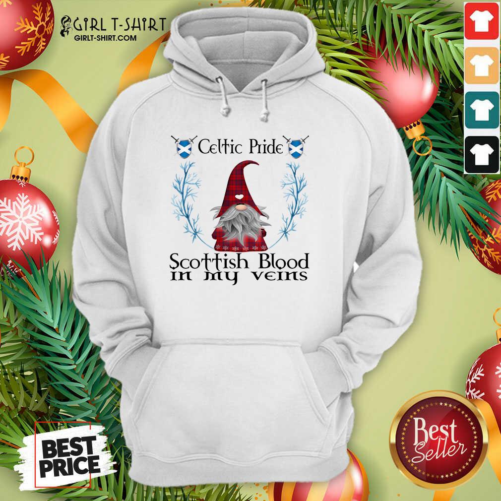 Great Gnome Celtic Pride Scottish Blood In My Veins Christmas Shirt