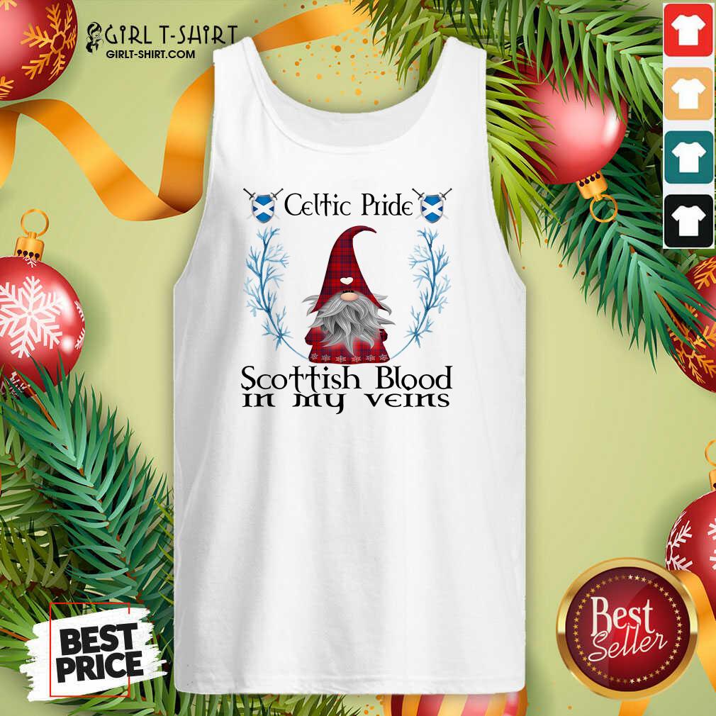 Great Gnome Celtic Pride Scottish Blood In My Veins Christmas Shirt