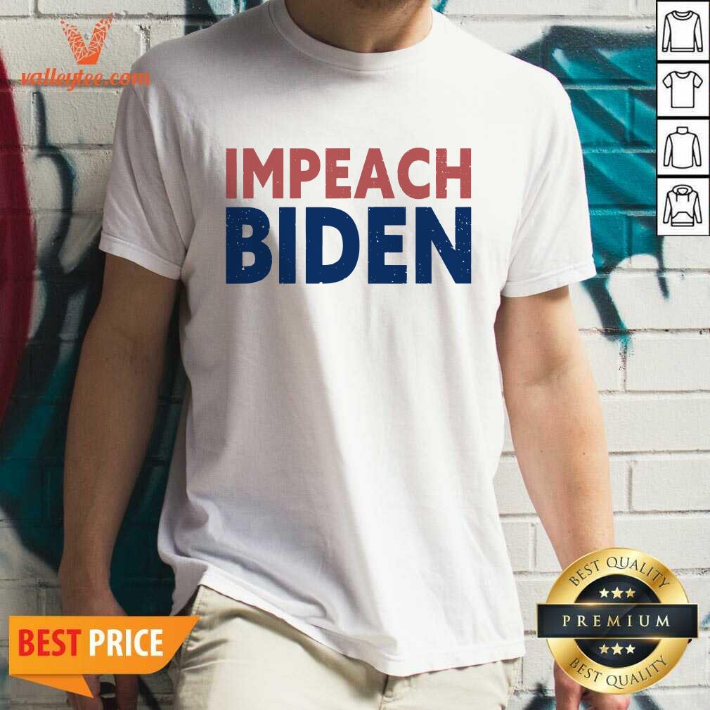Great Impeach Biden Red And Blue Vintage Republican Conservative Shirt