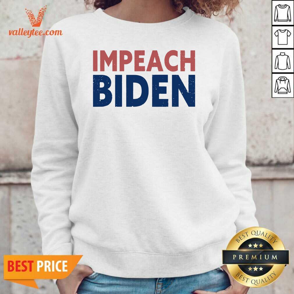 Great Impeach Biden Red And Blue Vintage Republican Conservative Shirt