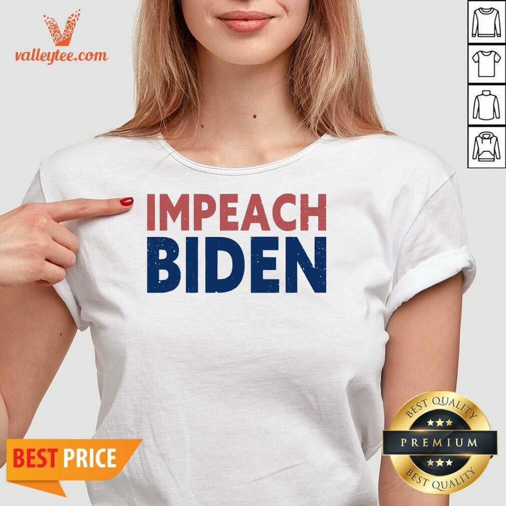 Great Impeach Biden Red And Blue Vintage Republican Conservative Shirt