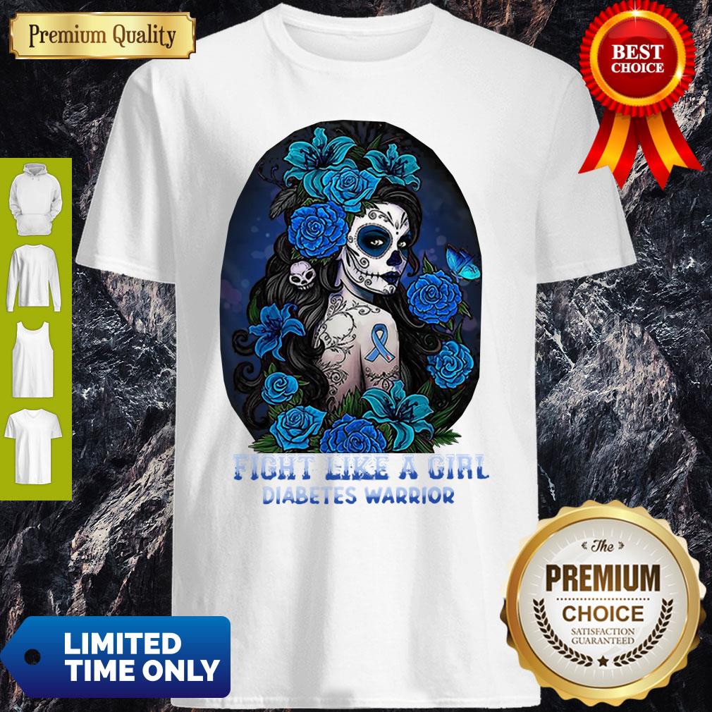 Top Fight Like A Girl Diabetes Warrior Awareness Shirt