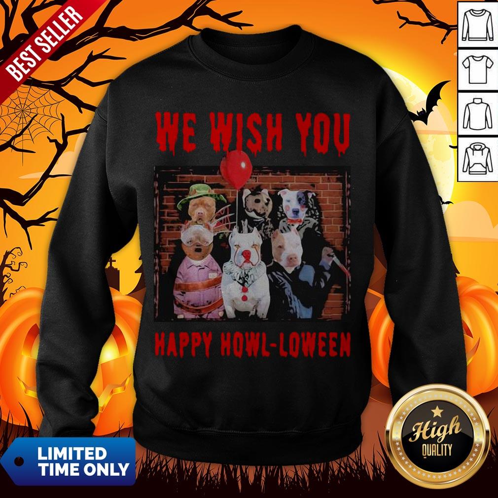 Halloween Dogs Horror Characters We Wish You Happy Howl-loween Shirt