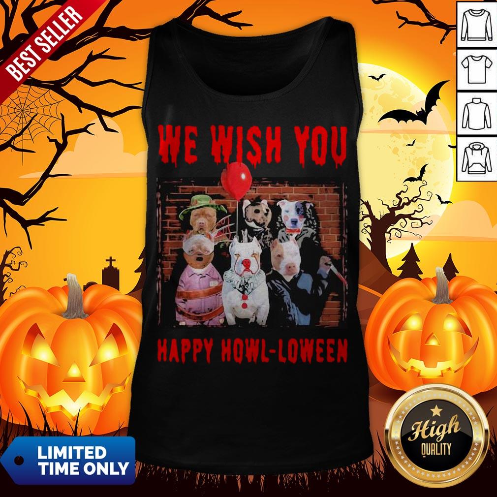 Halloween Dogs Horror Characters We Wish You Happy Howl-loween Shirt