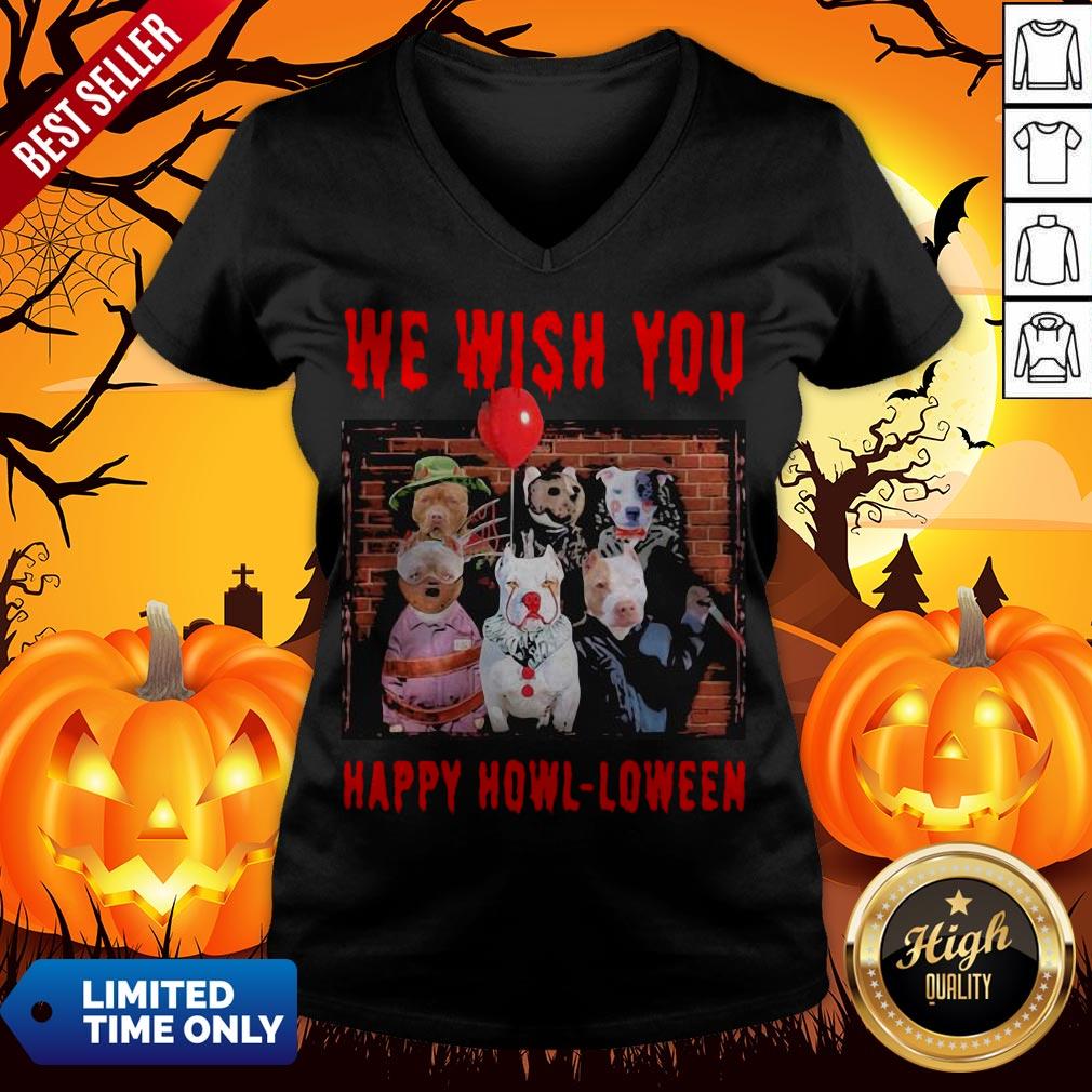 Halloween Dogs Horror Characters We Wish You Happy Howl-loween Shirt