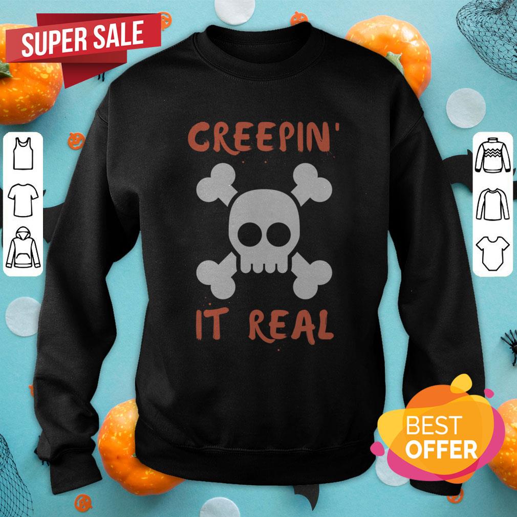 Halloween Funny Skull Greepin'It Real Shirt