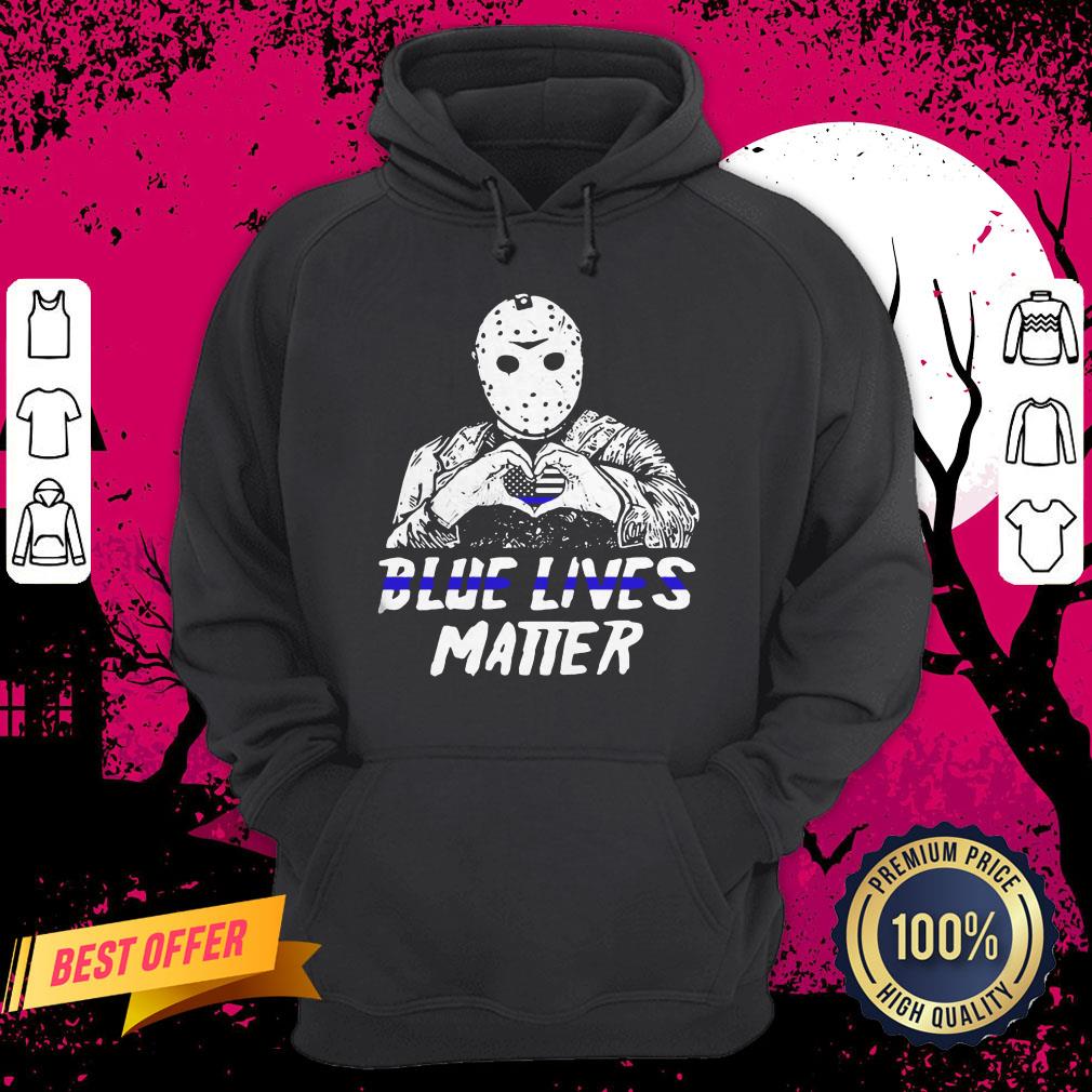 Halloween Jason Voorhees Blue Lives Matter American Flag Shirt