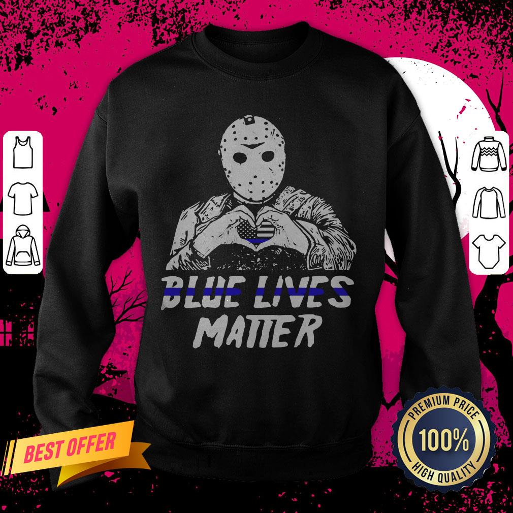 Halloween Jason Voorhees Blue Lives Matter American Flag Shirt