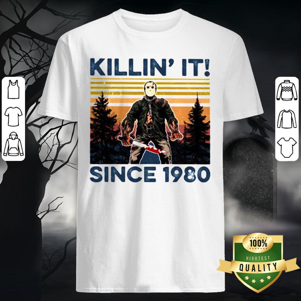 Halloween Jason Voorhees Killin It Since 1978 Vintage Retro Mountain Shirt