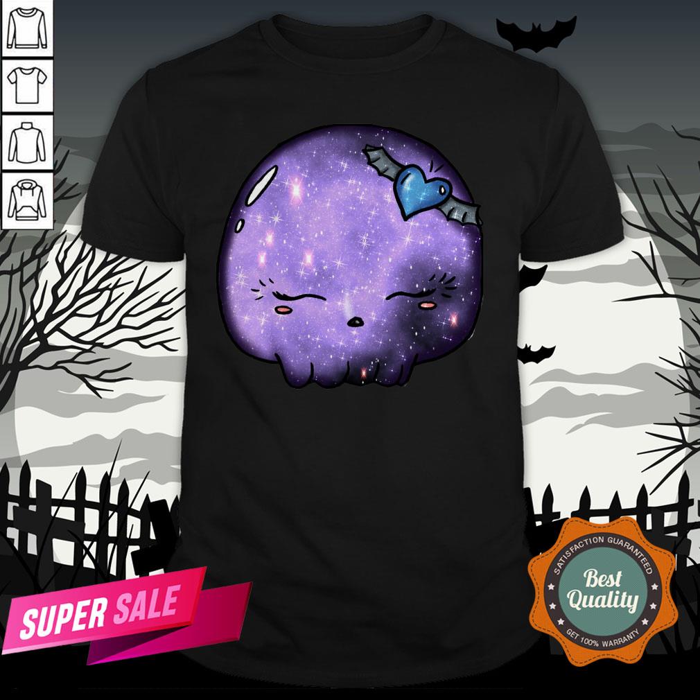 Halloween Purple Moon Skull Kawaii Cute Sugar Skull Shirt