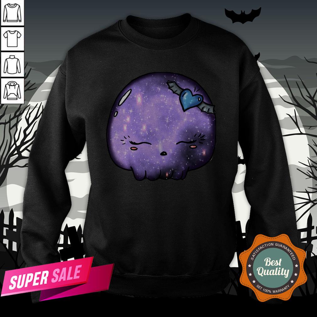 Halloween Purple Moon Skull Kawaii Cute Sugar Skull Shirt