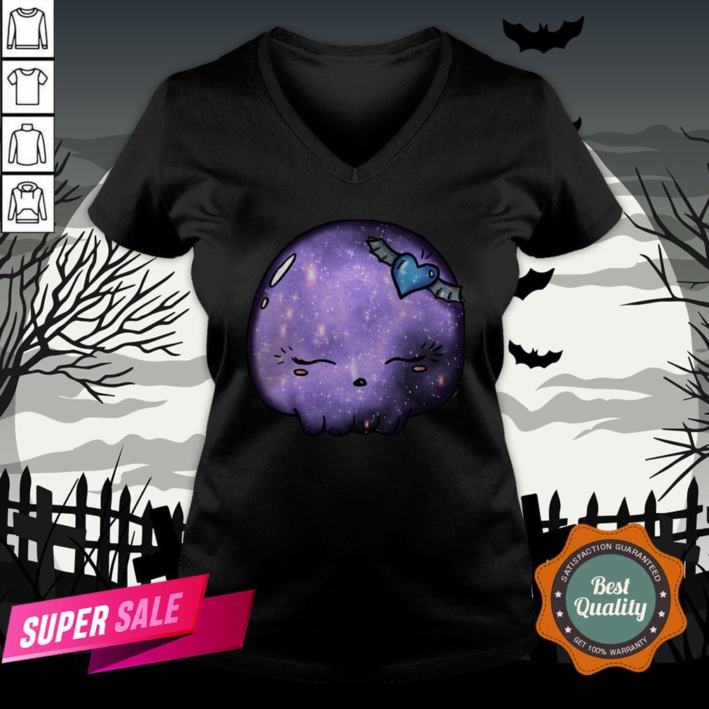 Halloween Purple Moon Skull Kawaii Cute Sugar Skull Shirt