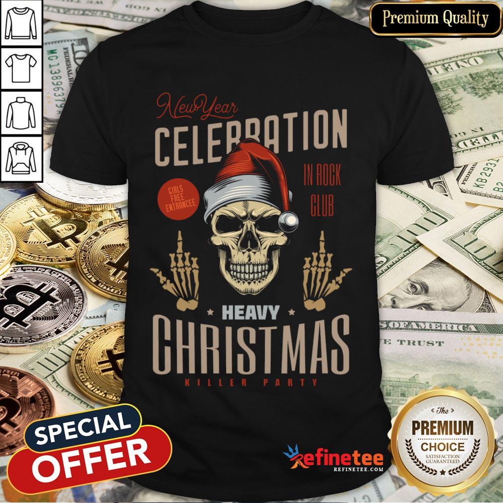 Happy Christmas Santa Skull Happy New Year Shirt