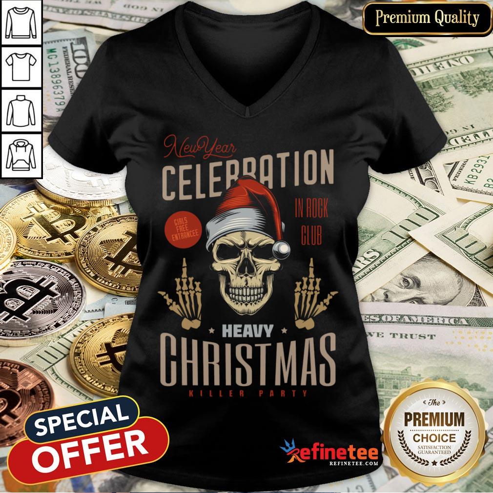 Happy Christmas Santa Skull Happy New Year Shirt