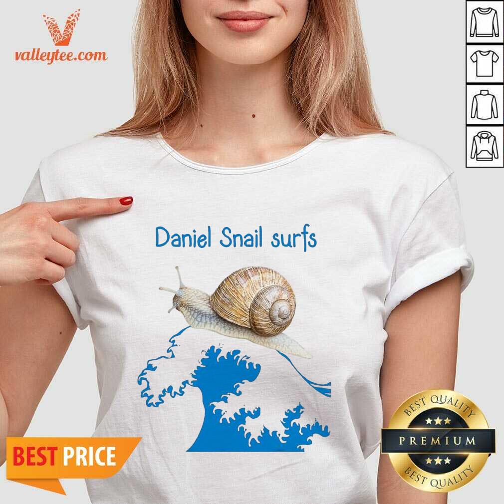 Happy Daniel Snail Surfs Cute Snail Surfer Dude Shirt