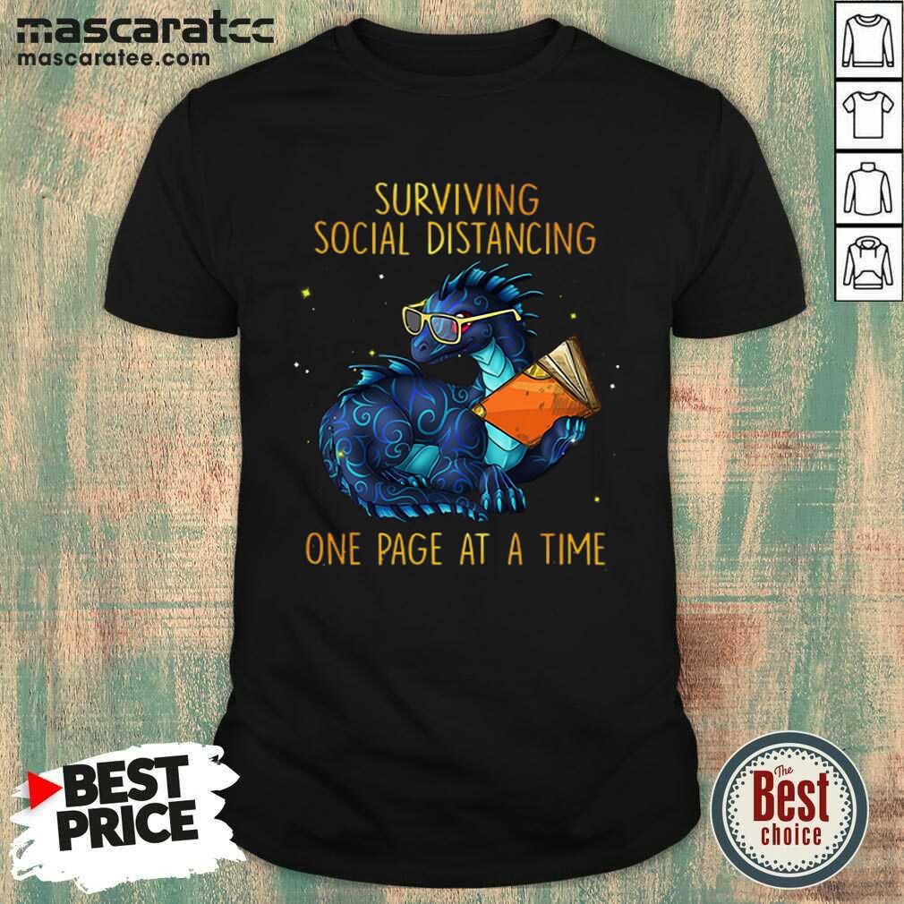 Happy Dragon Book Surviving Distancing One Page Shirt