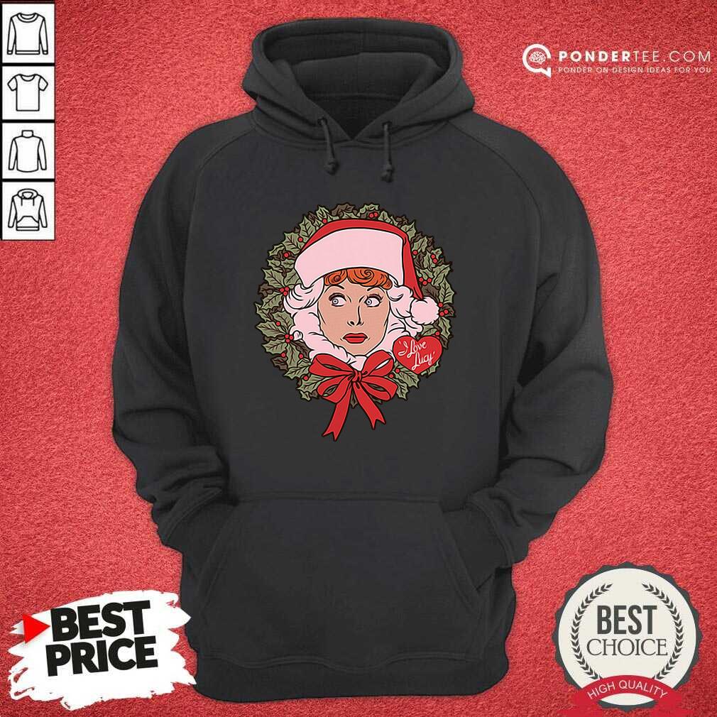 Happy I Love Lucy Christmas Wreath Shirt