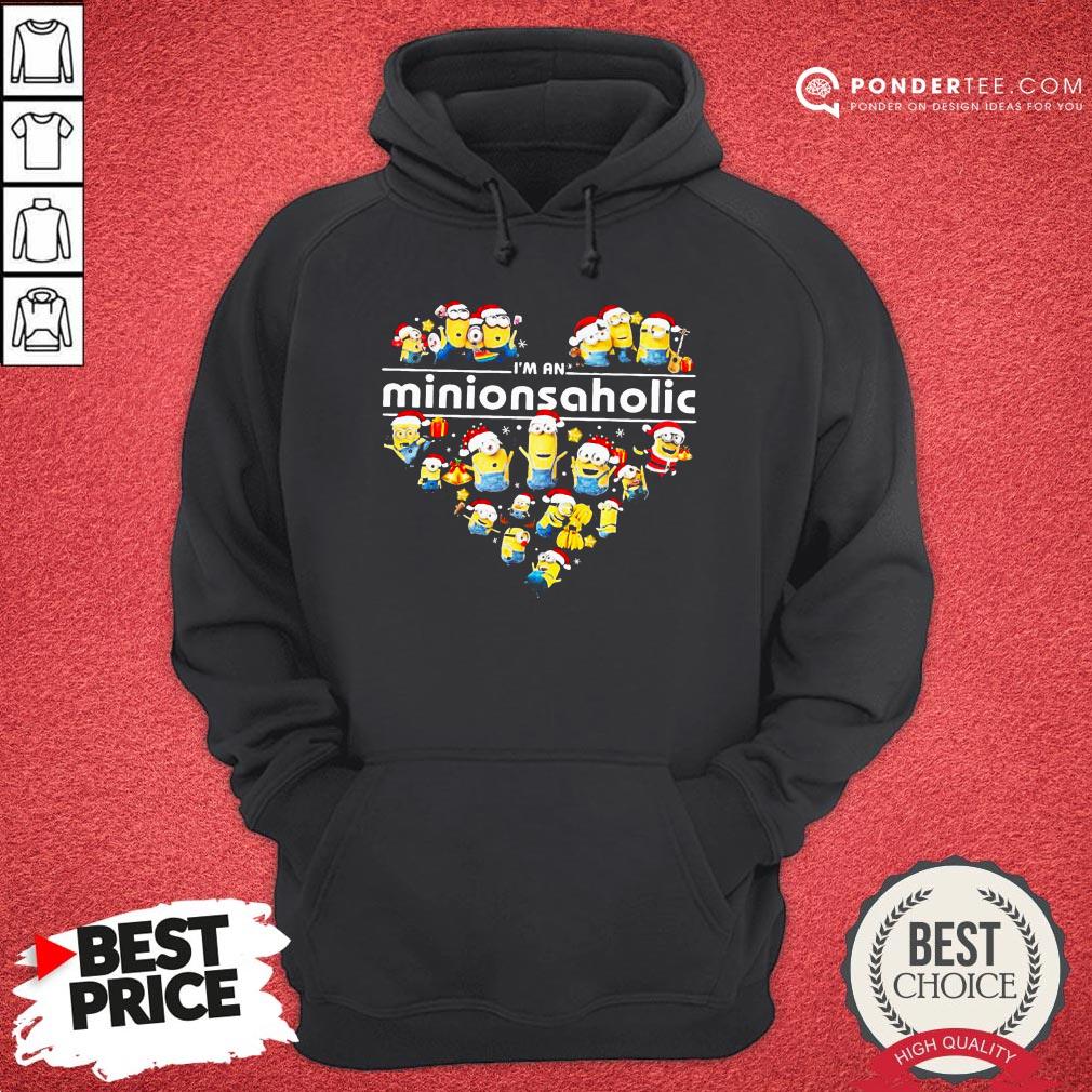 Happy I’m An Minions Aholic Santa Heart Shirt