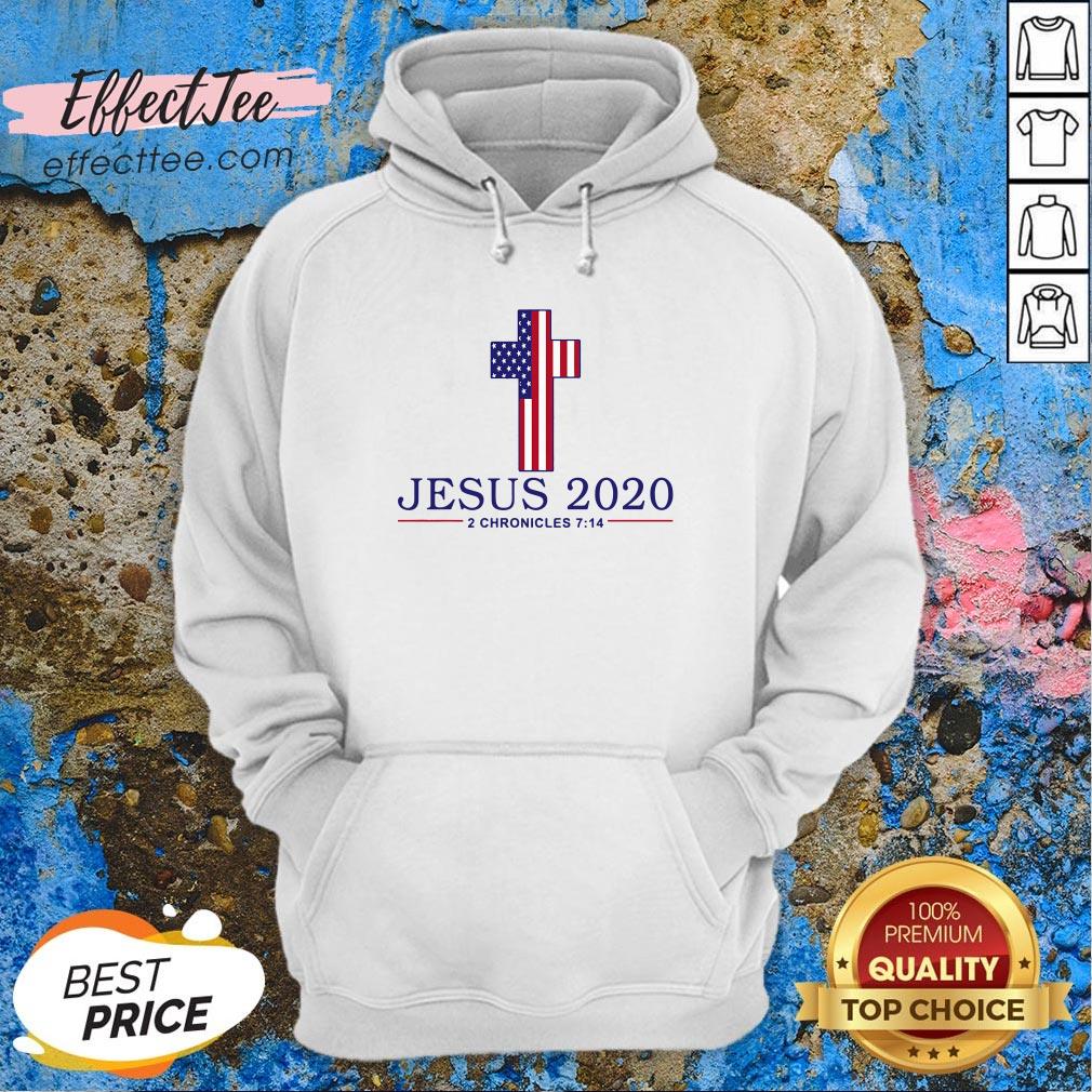 Happy Jesus 2020 2 Chronicles 7 14 America Flag Shirt