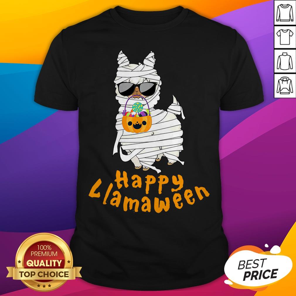 Happy Llamaween Funny Llama Halloween Costume T-Shirt