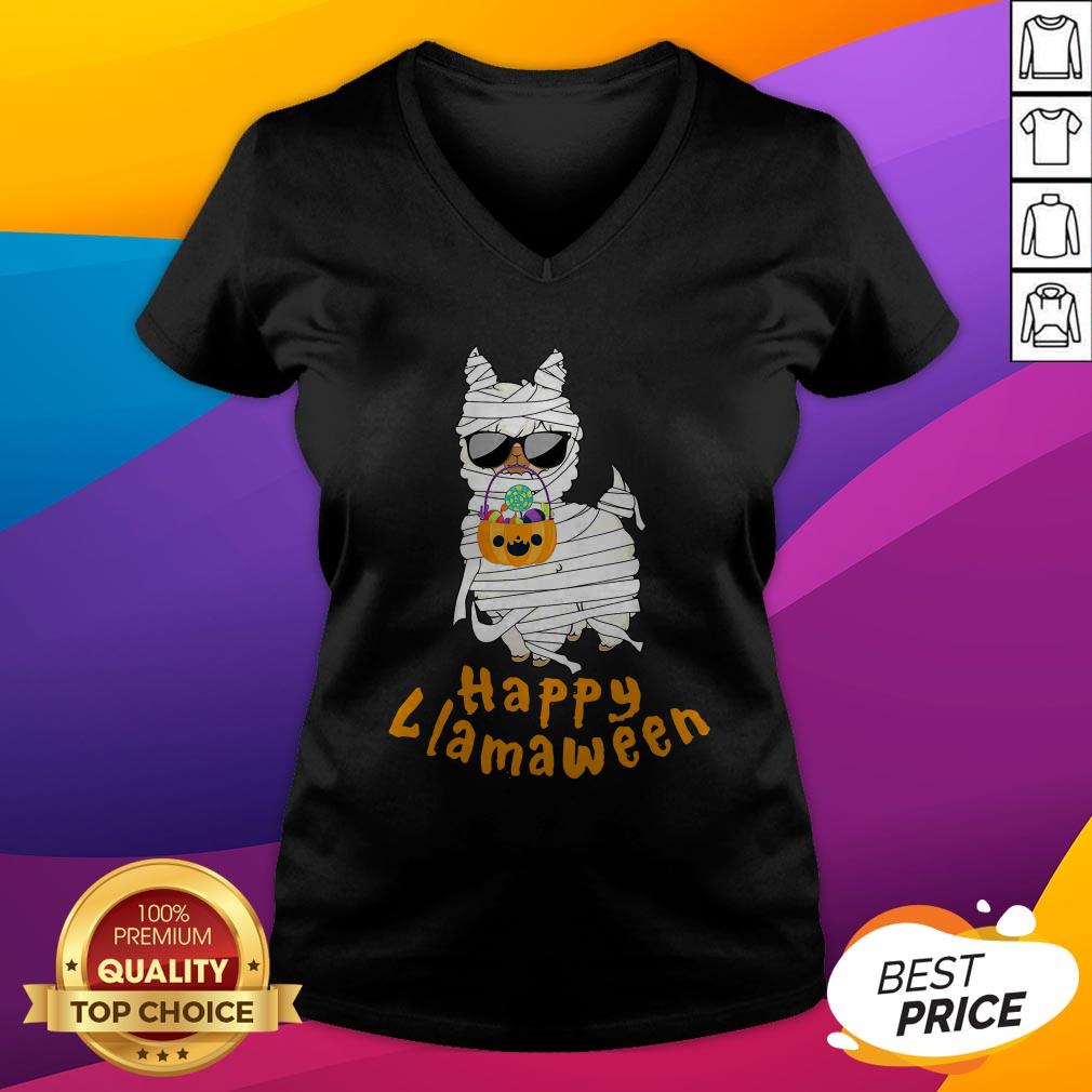 Happy Llamaween Funny Llama Halloween Costume T-Shirt
