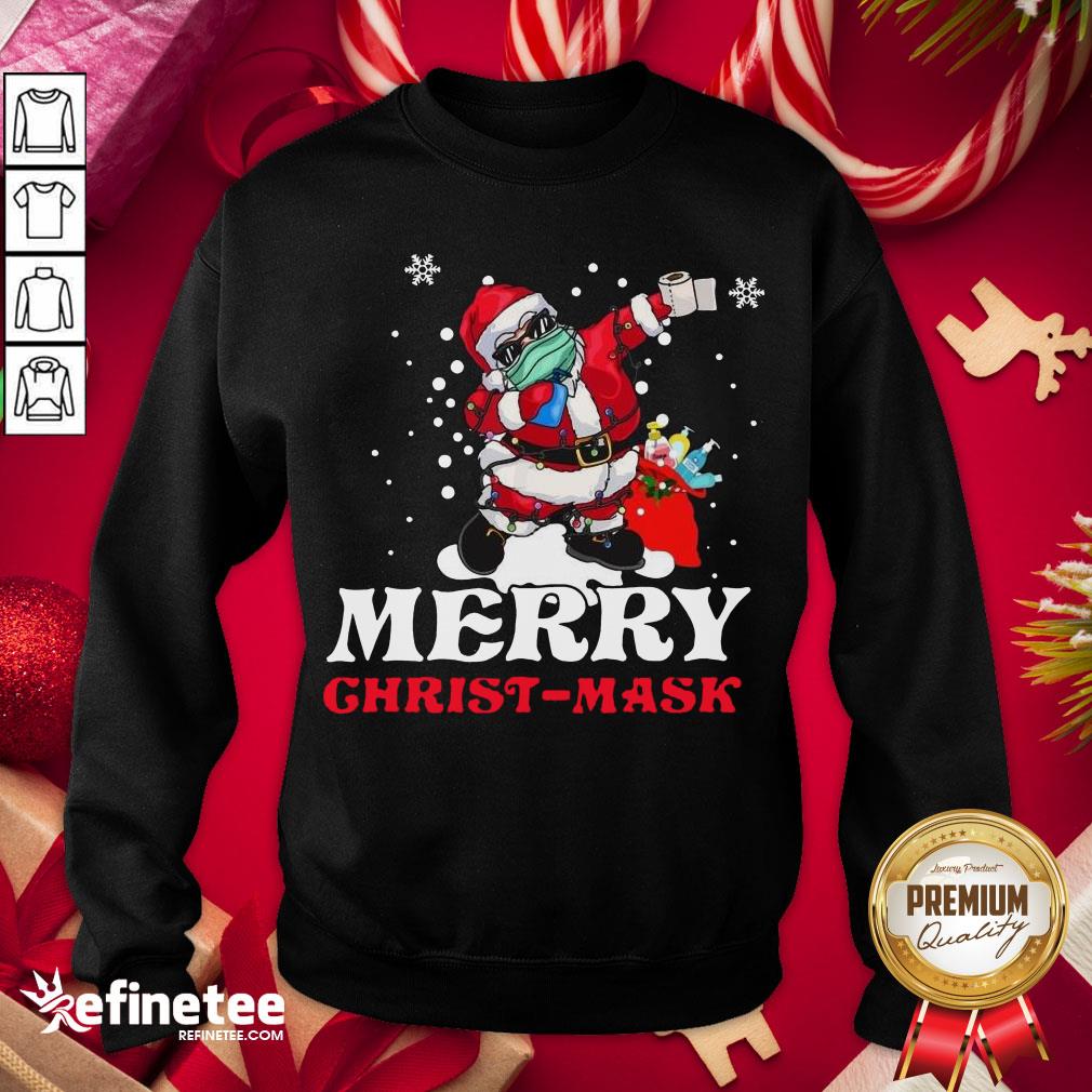 Happy Merry Christmask 2020 Dabbing Santa Toilet Paper Christmas Shirt